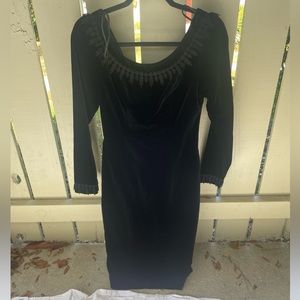 Vintage Laura Ashley Great Britain Velvet Open Back Dress